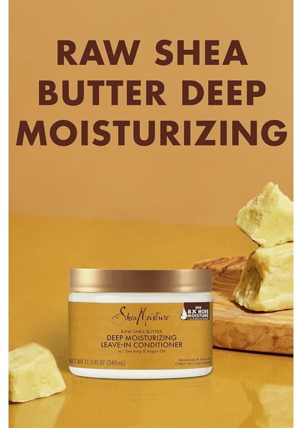 Raw Shea Butter Nemlendirici Durulanmayan Saç Kremi 340 ml