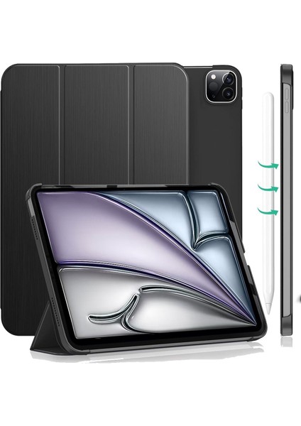 iPad Air 13 İnç 2024 M2 Çip Uyumlu Flip Smart Standlı Akıllı Kılıf