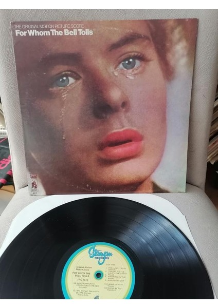 For Whom The Bell Tolls - Soundtrack - 1973 Usa Basım - 33LÜK Lp Plak Albüm 2. El