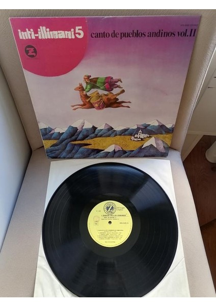Inti Illimani 5 - Canto De Pueblos Andinos Vol. Iı 1975 Italya Basım 33 Lük Lp Plak 2. El
