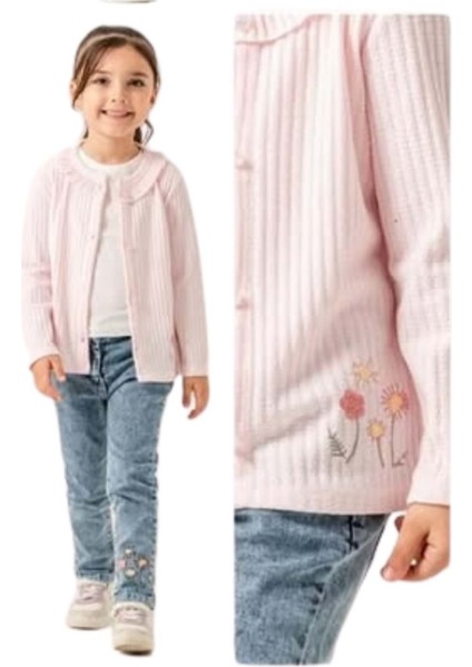 6248-PAMPAL 6-9 Yaş Ceketli Üçlü Takım - Pembe