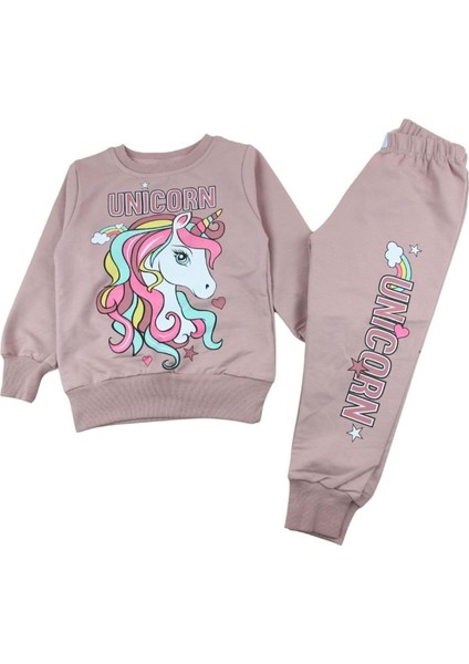 7447-2100 Unicorn 2li Eşofman Takım - Gül Kurusu