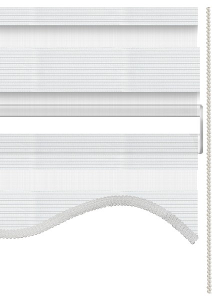 Dilimli Geniş Piliseli Beyaz Zebra Perde fırsatları