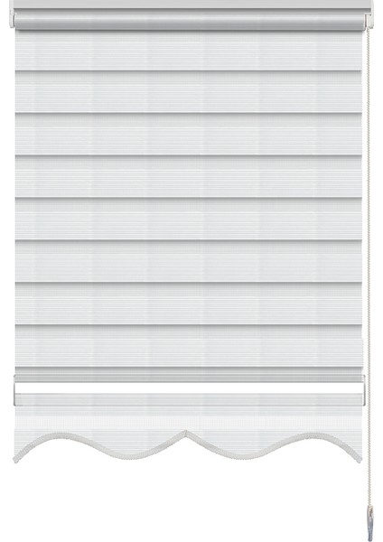 Dilimli Geniş Piliseli Beyaz Zebra Perde fiyatları