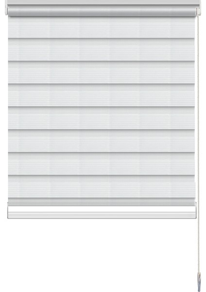 Düz Geniş Piliseli Beyaz Zebra Perde fiyatları