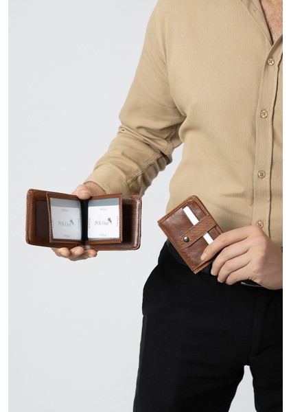 Hediyelik Kutusunda Erkek Set Kombin Kemer Cüzdan Kartlık Parfüm Kol Saati Taba Set PL-0971E4