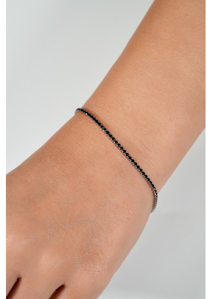 14 Ayar Altın 2.87 Gram Siyah Taşlı Modern Unisex Bileklik fiyatları