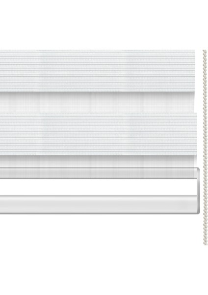 Düz Geniş Piliseli Beyaz Zebra Perde fırsatları