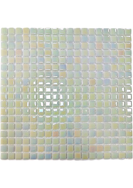 Mutfak Tezgah Arası, Havuz, Banyo, Sauna, Spa, İç ve Dış Ortamlarda Tüm Yüzeyler İçin 15X15MM. Hologramlı Beyaz . 31,5X31,5CM. Fileli Cam Mozaik. ( 1 M2 Fiyatıdır )