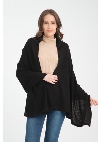 Tek Renk Pirinç Desenli Omuz Şalı, Kenarı Pirinç Desenli Şık Rahat Omuz Şalı, Triko Omuz Şalı, Şal