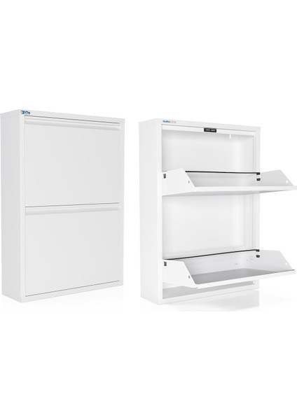 2'li Metal Ayakkabılık - Kar Beyaz fırsatları