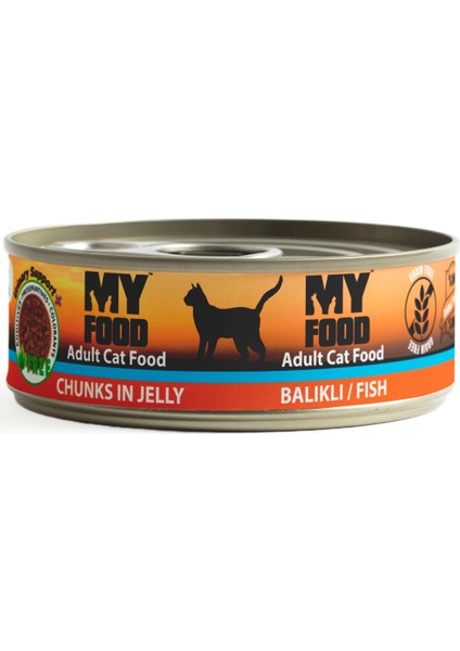 12 Adet Jöleli Parça Etli Yetişkin Kedi Yaş Maması Balıklı 100 gr