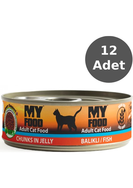 12 Adet Jöleli Parça Etli Yetişkin Kedi Yaş Maması Balıklı 100 gr fiyatları