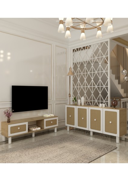 ROSALİNDACT(KB150) Bohem Konsol ve Bohem Tv Sehpası 2'li Salon Takımı