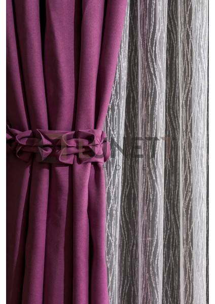 Kullanıma Hazır Lila Rengi Sık Pile 1x3 Dikim Fon Perde Tek Kanat 9213 fiyatları