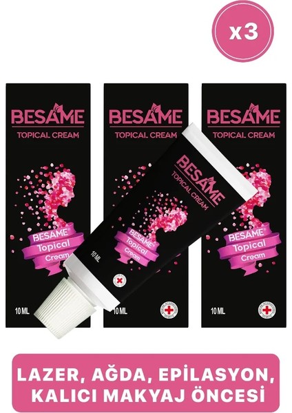 Epilasyon Ve Dövme Öncesi Topikal Anestezi Krem 10 Ml 3’Lü Set