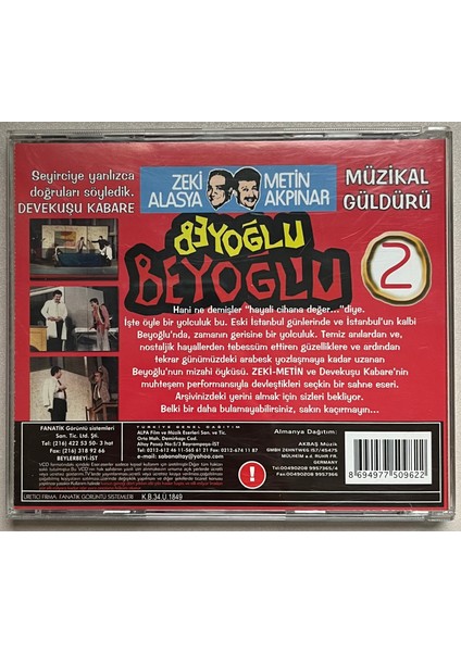Devekuşu Kabare Beyoğlu Beyoğlu 2 VCD Orjnal Baskı CD