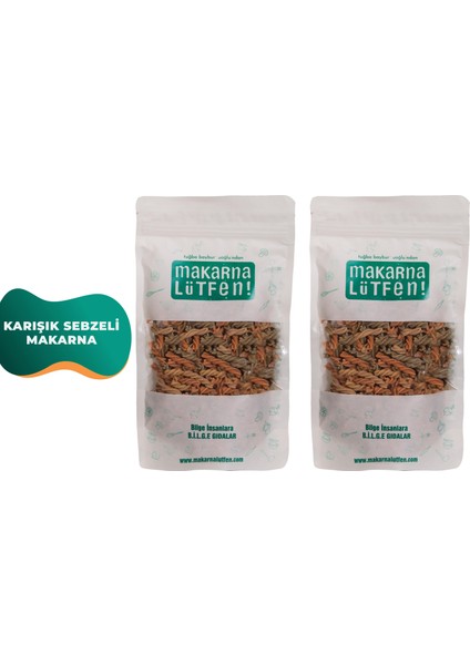 Avantajlı 2'li Karışık Sebzeli Makarna (%35 SEBZE-2x200 Gram)