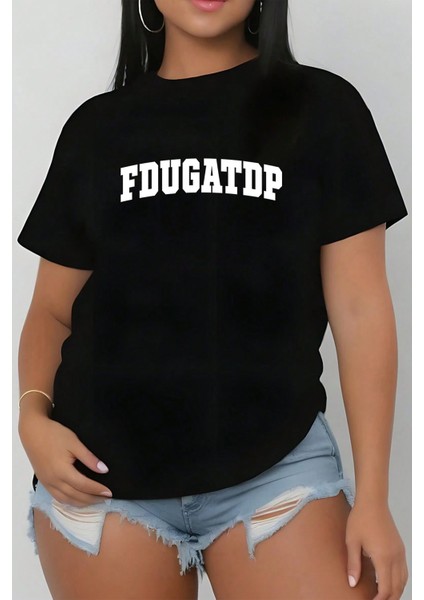 Fdugatdp Baskılı Unisex Oversize Tshirt