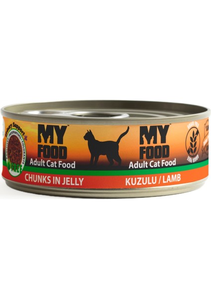12 Adet Jöleli Parça Etli Yetişkin Kedi Yaş Maması Kuzulu 100 gr