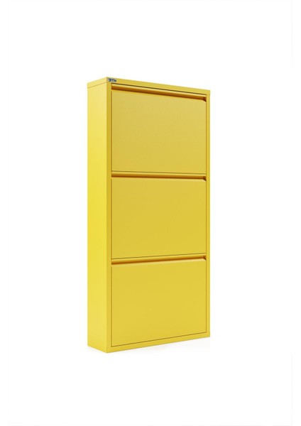 3'lü Metal Ayakkabılık - Sarı fiyatları