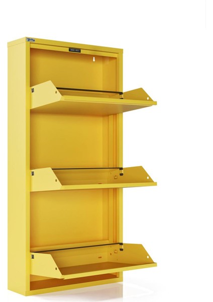 3'lü Metal Ayakkabılık - Sarı modelleri