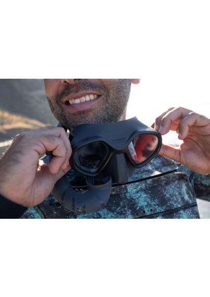 Subea Su Altı Avcılığı Ve Serbest Dalış Maskesi - Siyah - 500 Dual fırsatları