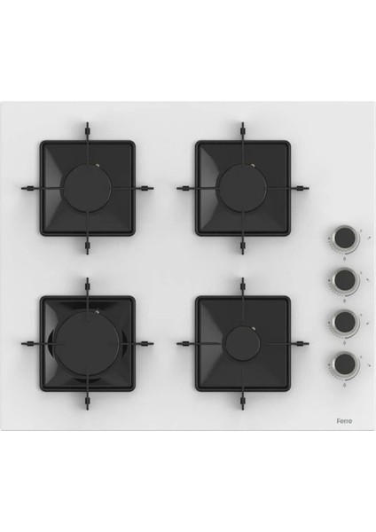 Elegant Line Basic QBL62CB - SS206 - D087 Beyaz 3'lü Ankastre Set