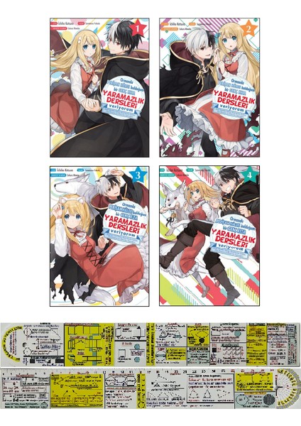 Manga Seti / Yaramazlık Dersleri 1. 2. 3. 4. Ciltler (Matematik Öğreten Cetvel) - Sametarou Fukada