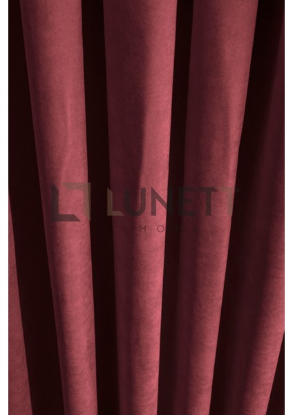 Kullanıma Hazır Gül Kurusu Rengi Pilesiz Ekstraforlu Düz Dikim Fon Perde Tek Kanat 9211 fırsatları