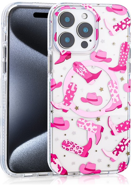 iPhone 14 Pro Max Uyumlu Kılıf Magsafe Şarj Özellikli Stilo Kapak-Pembe-Mavi indirimleri