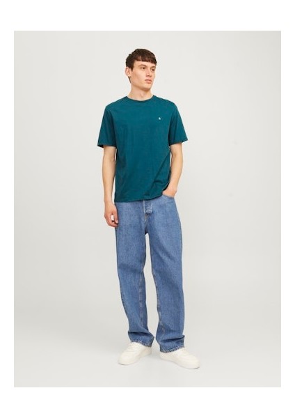Jack Jones Erkek Jjepaulos Bisiklet Yaka Mavi Tişört 12245087 fiyatları
