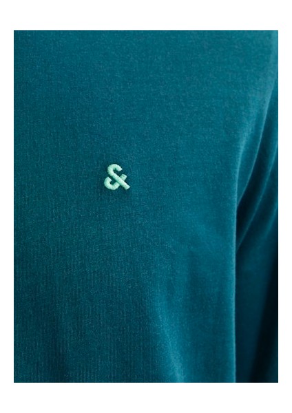Jack Jones Erkek Jjepaulos Bisiklet Yaka Mavi Tişört 12245087 fırsatları