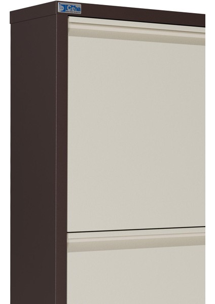 2'li Metal Ayakkabılık - Kahverengi/Krem indirimleri