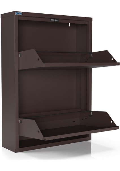 2'li Metal Ayakkabılık - Kahverengi modelleri