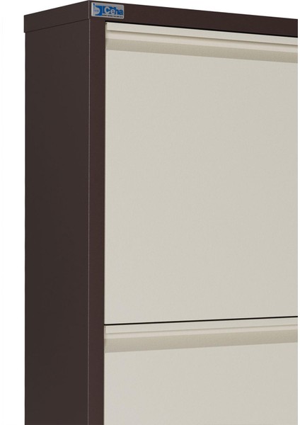 4'lü Metal Ayakkabılık - Kahverengi/Krem indirimleri