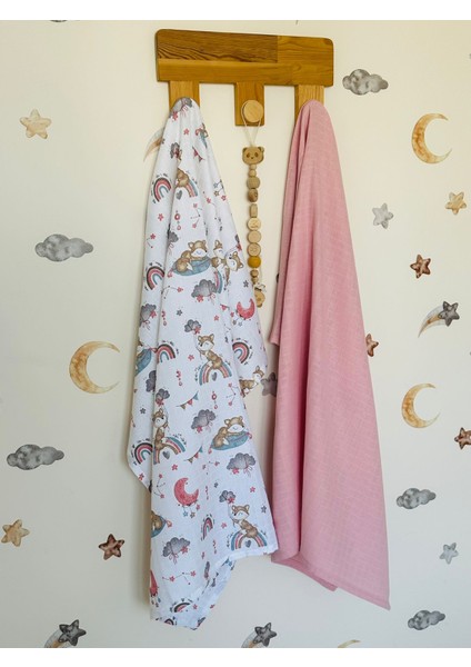 Fulya Tuhafiye %100 Pamuk 2'li Müslin Bebek Battaniye Seti OEKO-TEX Sertifikalı MÜSLIN ÖRTÜ 80X90 CM modelleri