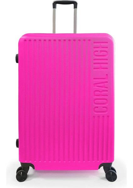 Abs Pembe Büyük Boy Valiz 16418
