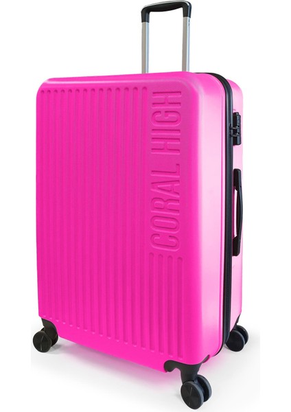 Abs Pembe Büyük Boy Valiz 16418