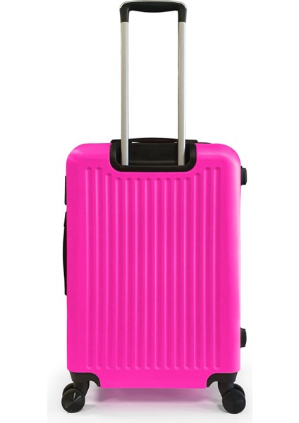 Abs Pembe Büyük Boy Valiz 16418