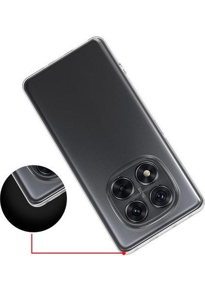 Xiaomi Redmi Note 14 Pro Plus Uyumlu Kılıf Zore Süper Silikon Kapak-Şeffaf