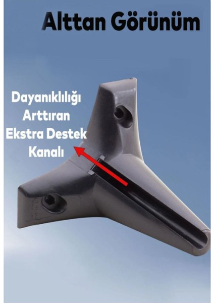 Aspen Lüks Mobilya Kanepe Koltuk Tv Ünitesi Baza Ayağı Ayakları 12 cm Siyah Ayak (4 Adet)