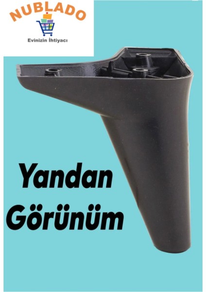 Aspen Lüks Mobilya Kanepe Koltuk Tv Ünitesi Baza Ayağı Ayakları 12 cm Siyah Ayak (4 Adet)