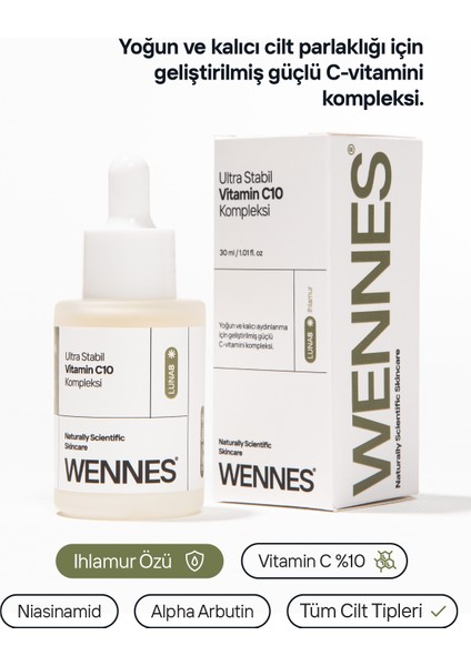 | Elastin Kolajen Serum + 10% Saf C Vitamini Serum Avantajlı Set | Ihlamur Özü ve Niasinamid Destekli