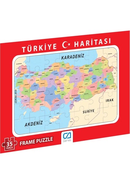 C&a Games Türkiye Haritası Lisanslı 35 Parça Frame Puzzle