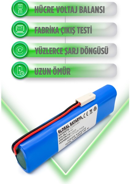 Tefal X-Plorer 130 Aı Uyumlu Akıllı Robot Süpürge Bataryası 14.4V 3200MAH Pil (Yüksek Kapasite)