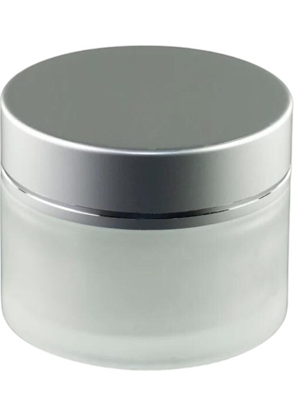 20 ml Şeffaf Buzlu Cam Krem Kavanozu, 24 Adet, Kozmetik Kavanoz