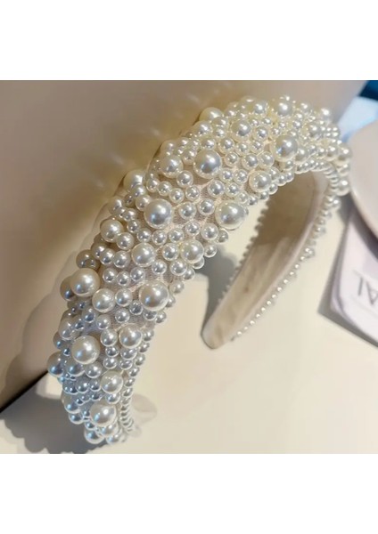 Incili Işıltılı Saç Aksesuarı Gelin Taç fırsatları