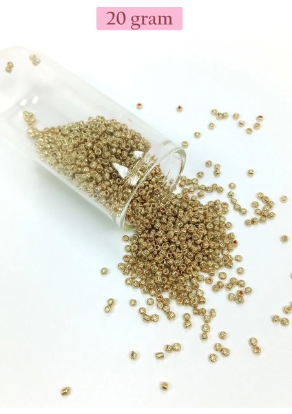 Dökme Cam Kum Boncuk (11/0) 2 mm - 4 Renk - Toplam 80 Gram - BNC404