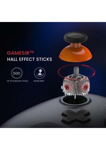 Nova Lite Hall Effect 2.4g Wireless Controller Nintendo Switch, Windows Pc, Steam Deck, Android ,ıos Koyu Mor